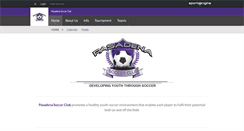 Desktop Screenshot of pasadenasoccerclub.com