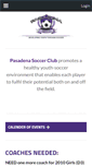 Mobile Screenshot of pasadenasoccerclub.com